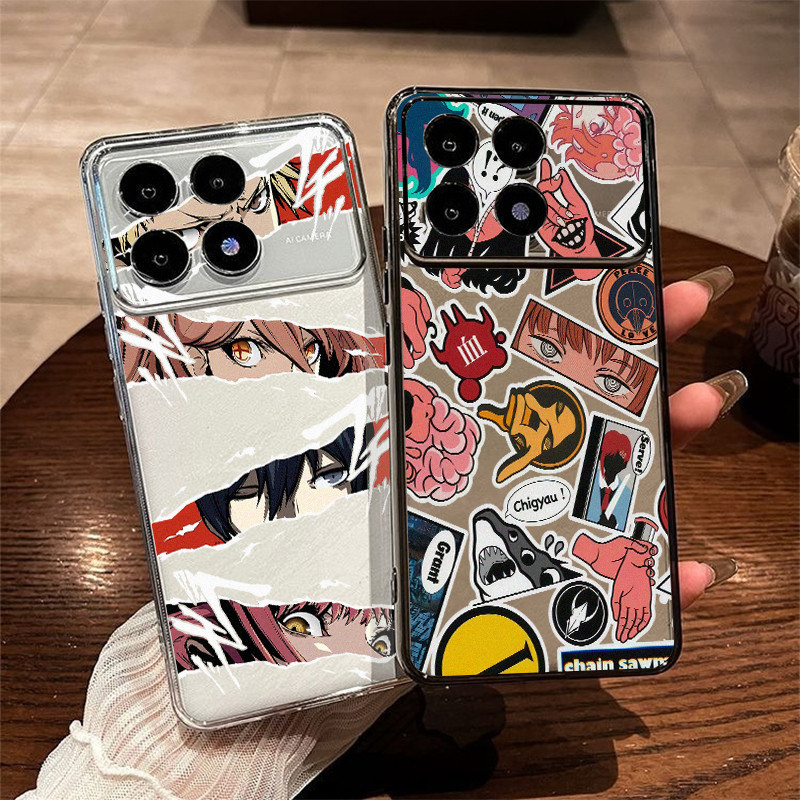 Dành Cho Redmi Turbo 4 Pro Note 15 Pro / 14 / 13 Mi 15T 14T K90 Pro Max Chainsaw Man Slim Soft Phone Case Cho Xiaomi 17 Pro Max Bảo Vệ Camera Chống Sốc Redmi Cover