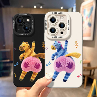 Ốp điện thoại hình ngựa hoạt hình vui nhộn cho iPhone 17 / 16 / 15 / 14 / 13 / MINI / 12 / 11 / Pro MAX / X / XS / XR / 7 / 8 / 6 Vỏ bảo vệ toàn diện bằng silicon lỏng chống sốc và chống rơi