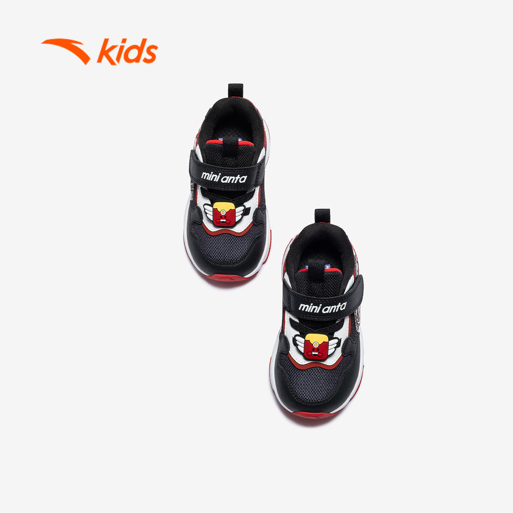ANTA Kids Giày Thể Thao Bé Trai Size 22-27, Êm Ái, Khóa Dán Tiện Lợi 3126A0012