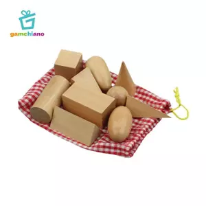 Gamchiano 10 Miếng Hình Học Chất Chắc Chắn Hình Dạng Gỗ Giáo Dục Toán Thao Tác Cho