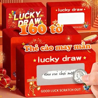 Thẻ cào may mắn Tết 2026 - Combo 80 thẻ cào quà tặng dễ thương ghi lời chúc và quà tặng may mắn dịp tết