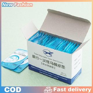 50 cái dùng một lần du lịch an toàn PE nhựa nhà vệ sinh chỗ ngồi Bìa Mat đệm mat