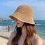Mũ che nắng ngoài trời YUJUNI, Mũ che nắng dệt tay chống tia cực tím, Mũ ngư dân có thể gập lại thoáng khí mùa hè dành cho nữ đi biển