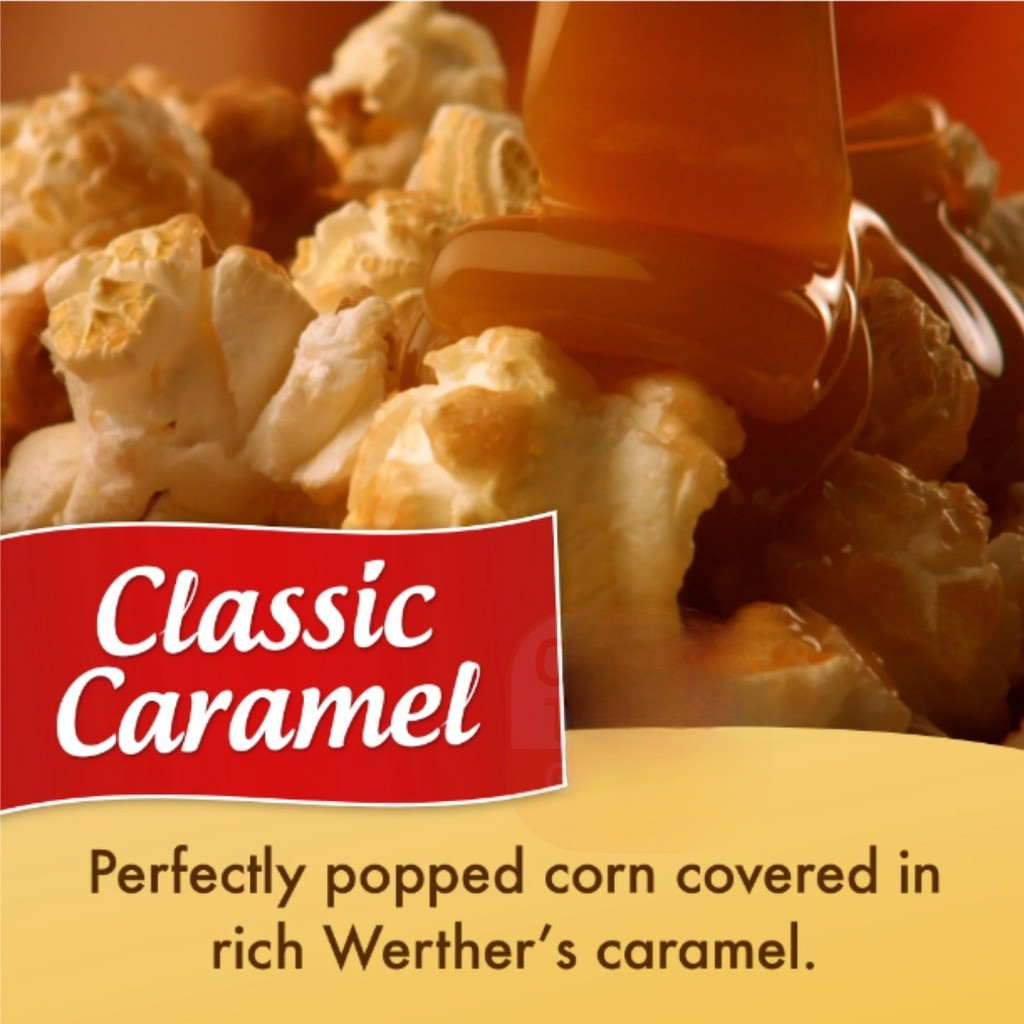 Bỏng Ngô Werther's Original Popcorn Caramen Classic (gói 140g) Ngọt Ngào, Giòn Tan, Thơm Béo