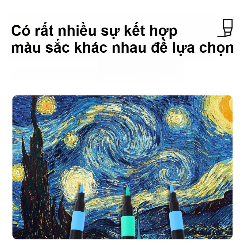 Bút Đánh Dấu Acrylic Đầu Mềm 60/80 Màu, Bền Đẹp, Màu Chuẩn, Không Độc Hại, Có Thể Giặt Được, Hộp Đựng Bút Tiện Lợi