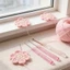 YOI DIY Crafting Hook Bộ tay cầm cao su màu hồng Kích thước khác nhau Sáng tạo