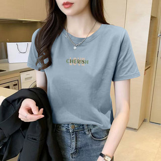 Áo thun nữ tay ngắn, phong cách mùa hè mới, thời trang và đa năng