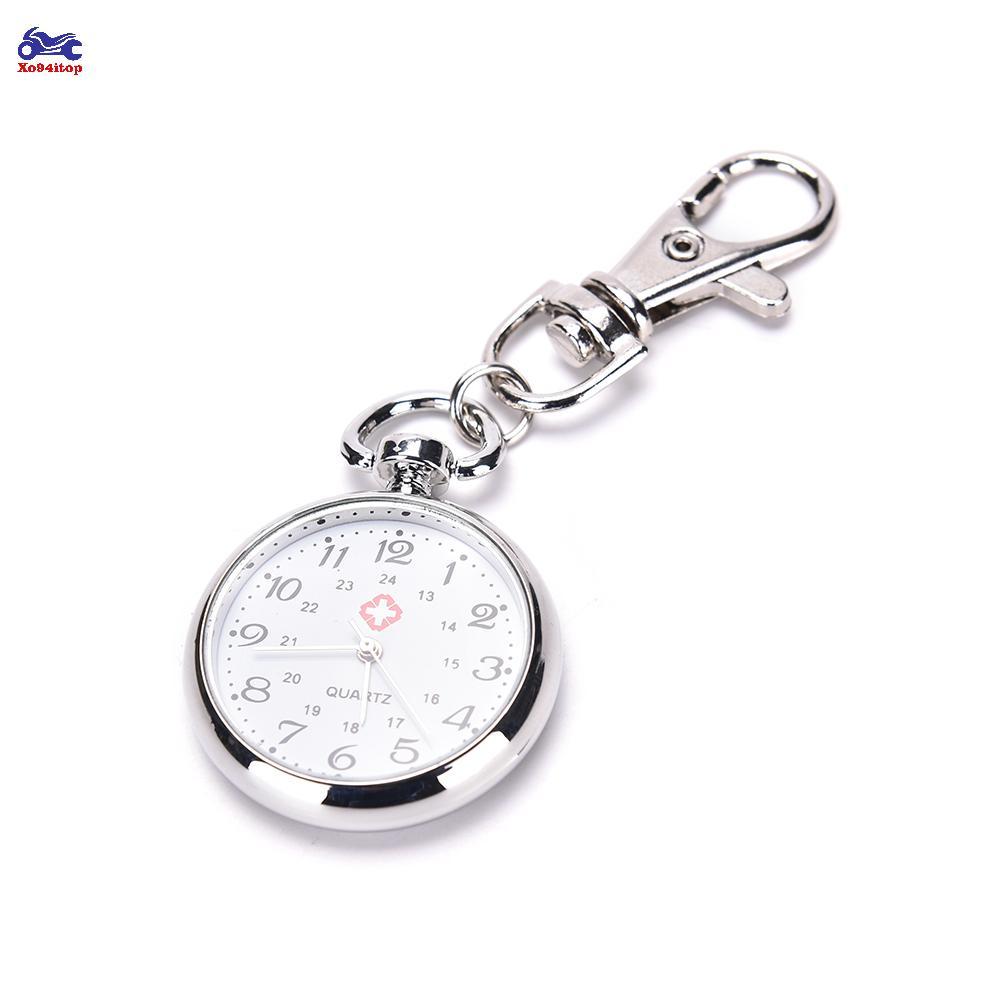 XOITOP Thép không gỉ Thạch Anh Nhà thơ Đồng hồ Móc chìa khóa dễ thương Quà tặng mới VN