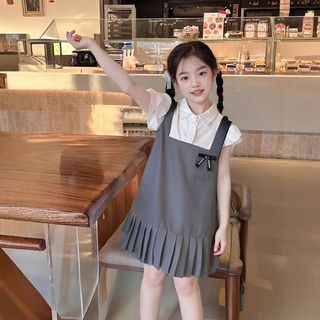 Váy yếm cho bé gái mùa hè – Phong cách Hàn Quốc, xếp ly dễ thương