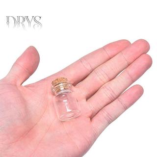 (TFT) 10 Chiếc Chai Thủy Tinh Mini Có Nút Chặn Nút Chai Trong Suốt Lọ Trang Trí Đám Cưới MỚI