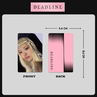 GC9 4 Cái / bộ BLACKPINK JENNIE LOMO Card 3rd MINI ALBUM DEADLINE Bưu Thiếp Bộ Sưu Tập Mực Hồng Ngoại Vi CG9