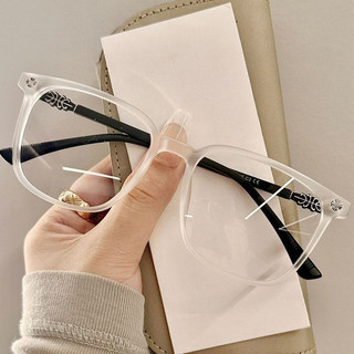 Kính gọng đen cổ điển kính cận thị độ phân giải cao nữ sinh viên đa năng chống xanh kính phẳng giá trị cao gọng lớn mỏng kính nam nữ