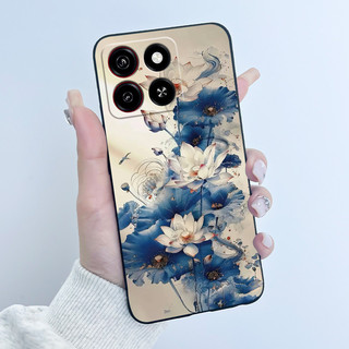 Dành Cho ZTE Blade A35 A55 Z2453 Z2450 Ốp Lưng Thẩm Mỹ Sang Trọng Dễ Thương Thoáng Mát Bé Trai Bé Gái Silicon Mềm Đen Mờ Bảo Vệ Chống Sốc