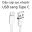 1M U+C Cáp sạc nhanh bọc dù PD cho phone 15 đến 17Promax - màu trắng, dài 1 mét - Hàng sẵn, hỗ trợ bán sỉ