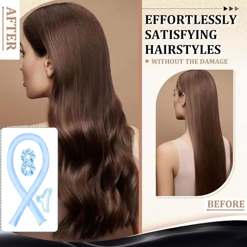 4 Cái / bộ Con Lăn Tóc Không Nhiệt Uốn Thanh Băng Đô Uốn Tóc Curli Tóc Lụa Tóc Con Lăn Lười C9T3