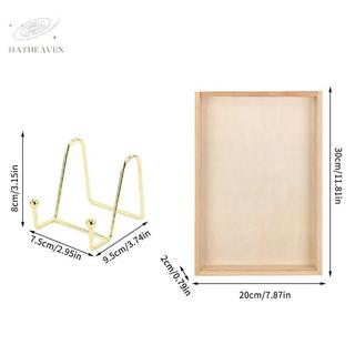 [hatheaven] Bảng trưng bày nghệ thuật móng tay chống bụi phong cách cổ điển Bảng màu móng tay bằng gỗ nguyên khối Tác phẩm tối giản Màn hình trang sức làm móng tay đẹp