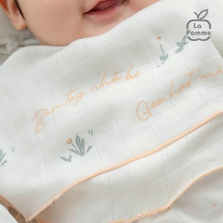 LA pomme SS26.T2.2 K001 Set 5 Khăn sữa sợi tre lụa La Pomme phối màu cho bé