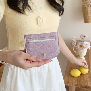 Da PU Mini Phong Cách Ngắn Ví Nữ Nhiều Thẻ Hộp Đựng Tiền Xu Di Động