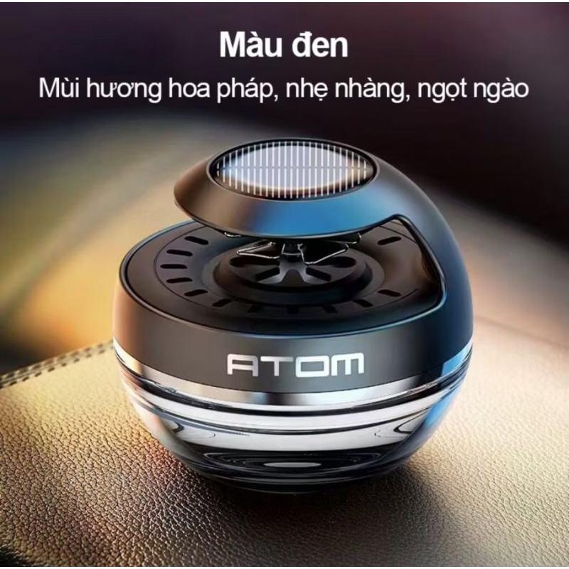 Nước Hoa Để Xe Ô Tô Thơm Lâu, Khử Mùi Hôi - Atom Cao Cấp, Dùng Năng Lượng Mặt Trời