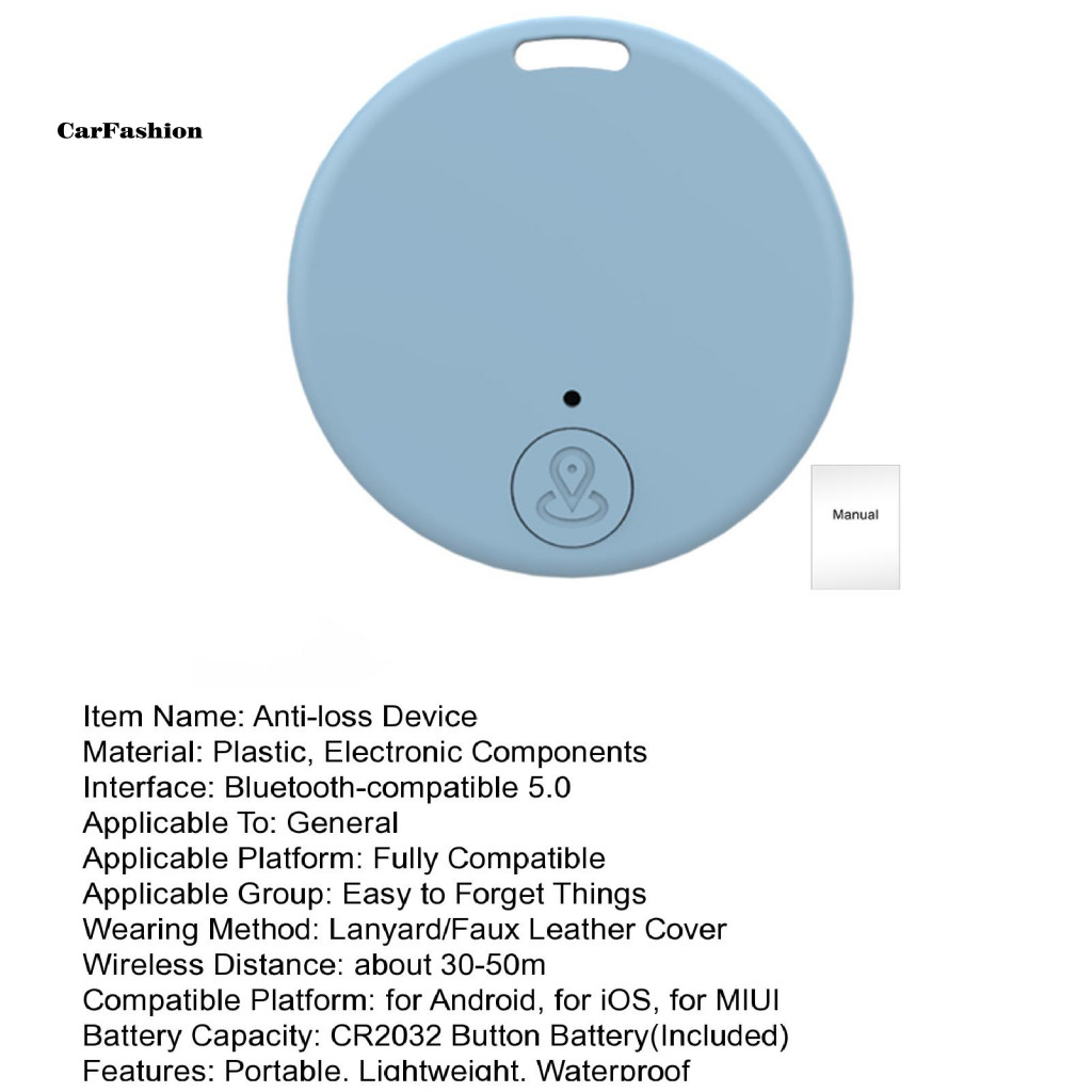 < CarFashion > Thiết bị theo dõi chống mất tương thích Bluetooth Thiết bị chống mất thông minh Bluetooth tròn Gps Tracker Ví chìa khóa chống nước Hành lý Tìm thú cưng Định vị cho khu vực Đông Nam