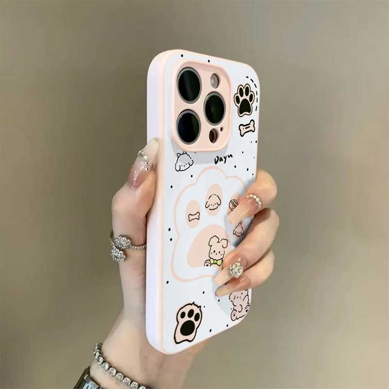 Dấu chân chó nhỏ phù hợp với 16 vỏ điện thoại iPhone 17 Air silicon 14/13/11 Pro