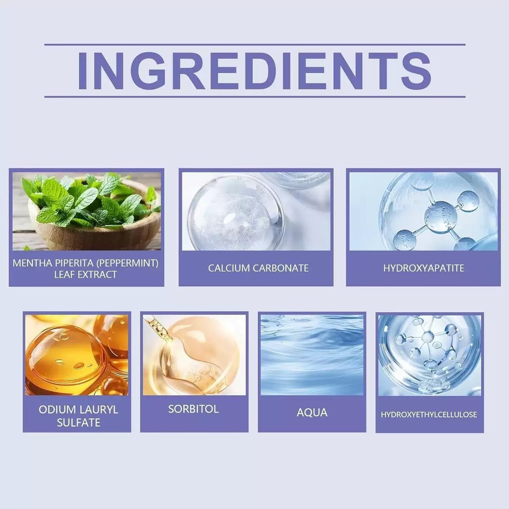 Kem đánh răng Hydroxyapatite7.Kem đánh răng Nano Hydroxygen Apatit% LRIJ