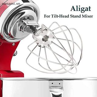 [nanami] HOT K45WW 6 dây Whip Attachment KitchenAid cho máy trộn đứng đầu nghiêng cho đầu bếp Máy trộn đánh trứng cho máy đánh kem nặng trứng [VN]