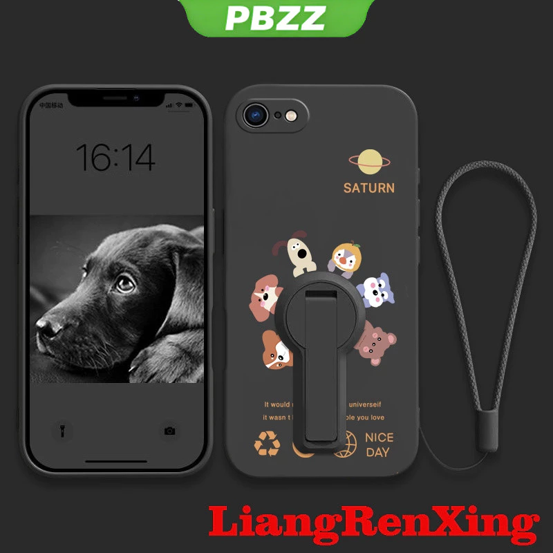 FOR ốp lưng Ốp lưng cho iPhone 5S iPhone 5 iPhone 6 iPhone 6S iPhone 6 Plus Ốp lưng điện thoại Ốp lưng silicon lỏng chống sốc thiết kế mới thẩm mỹ với người giữ cuộc họp động vật y