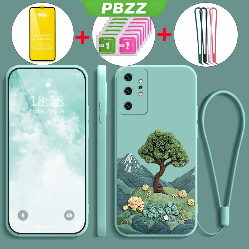 Có Vỏ Phim Mềm Cho SAMSUNG note 10 plus note 10 pro note 10 lite Vỏ Điện Thoại Vỏ Mềm Silicon Lỏng Chống Sốc Thiết Kế Mới Thẩm Mỹ Manga Cây YTMLS01
