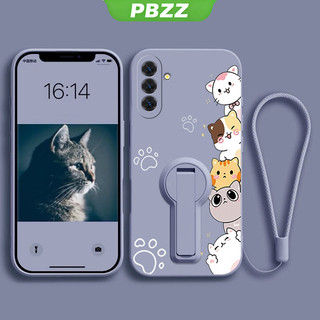 Ốp lưng cho Samsung S24 Ultra S25 S24 Plus S24 FE S25 Ultra 5g 2023 Ốp lưng điện thoại Ốp lưng bảo vệ chống sốc Silicone thiết kế mới Mèo hoạt hình thẩm mỹ có giá đỡ ytxzdzmm01