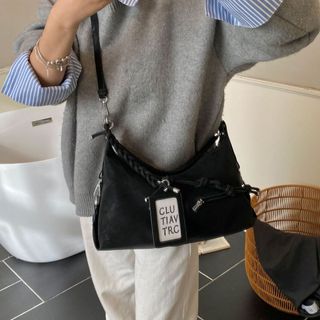 Dung Tích Lớn Retro Túi Nữ 2026 Phong Cách Mới Retro Casual Niche Messenger Túi Một Vai Nách Đi Làm Túi Bánh Bao