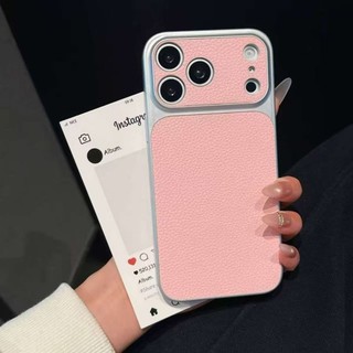 Ốp Điện Thoại Da Họa Tiết Litchi Sang Trọng Cho iPhone 11 12 13 14 15 16 17 Pro Max Ốp Lưng Kinh Doanh Chống Sốc