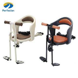 Ghế trước xe đạp trẻ em Perfeclan điều chỉnh dễ dàng, tựa lưng thoải mái làm từ thép carbon, phù hợp cho mua sắm và sử dụng ngoài trời.