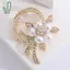 Mới Bán Chạy Hoa Ngọc Trai Bustling Thời Trang Ngọc Trai Cao Cấp Kim Cương Giả Vòng Hoa Thổ Cẩm Corsage Phụ Kiện Nữ