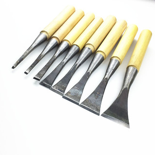 Dụng cụ khắc gỗ tay Dongyang, dao phẳng kèm mài, dễ chế tác