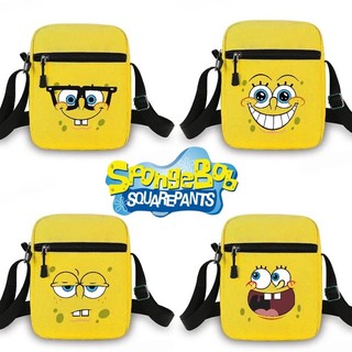 SpongeBob SquarePants Túi Đeo Vai Biểu Hiện Dễ Thương Thời Trang Túi Vuông Nhỏ Túi Đeo Ngang Túi Vải Quà Tặng Sinh Nhật Trẻ Em