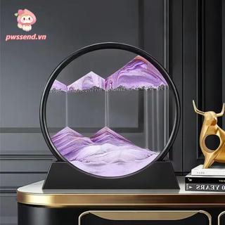 PWSSEND Tranh cát chảy, Trang trí thủ công Thủy tinh Nhựa di chuyển Cát nghệ thuật Hình ảnh, 6 màu Trang trí nội thất văn phòng