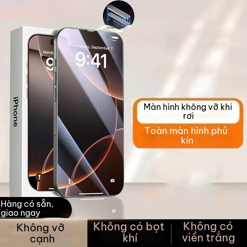 Phù hợp với iPhone17Air chống nhìn trộm 14/13/11Pro chống vỡ kính cường lực