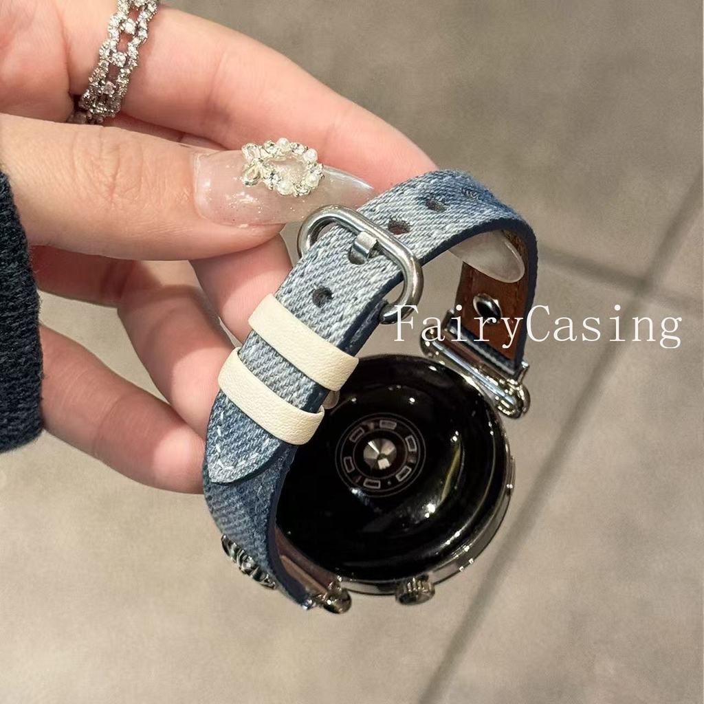 18 20 22MM Dây Denim Tương Thích Với Xiaomi Watch S4 Dây Đeo Tay Da 41mm Cho Mi Watch S1 / S1 Pro S2 S3 S4 Sport