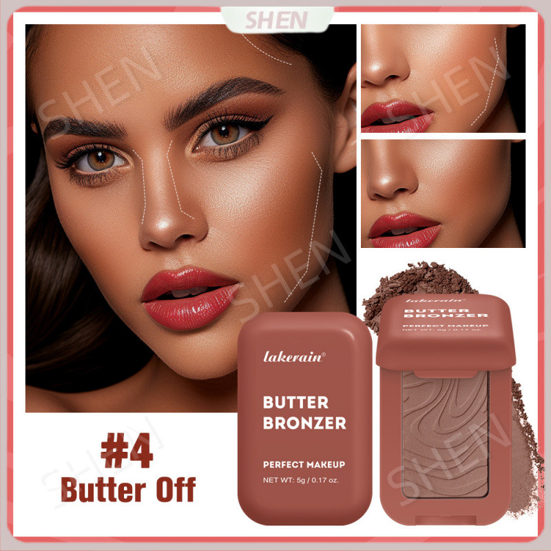 Lakerain Bơ Đồng Đường Viền Bột Gấp Độ Xương Cảm Thấy Sửa Đổi Đường Viền Tự Nhiên Che Khuyết Điểm Hairline Powder