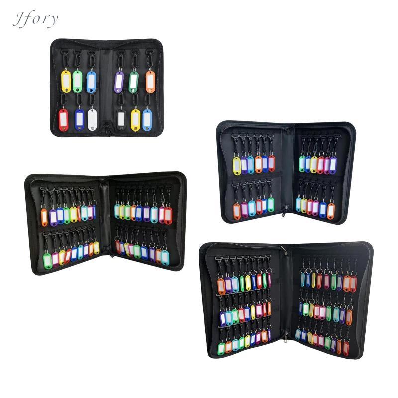 Jfory Hộp đựng chìa khóa di động Hộp đựng túi đựng hộp đựng có móc và thẻ Túi sắp xếp khóa kéo chống cháy cho văn phòng bán hàng tại nhà