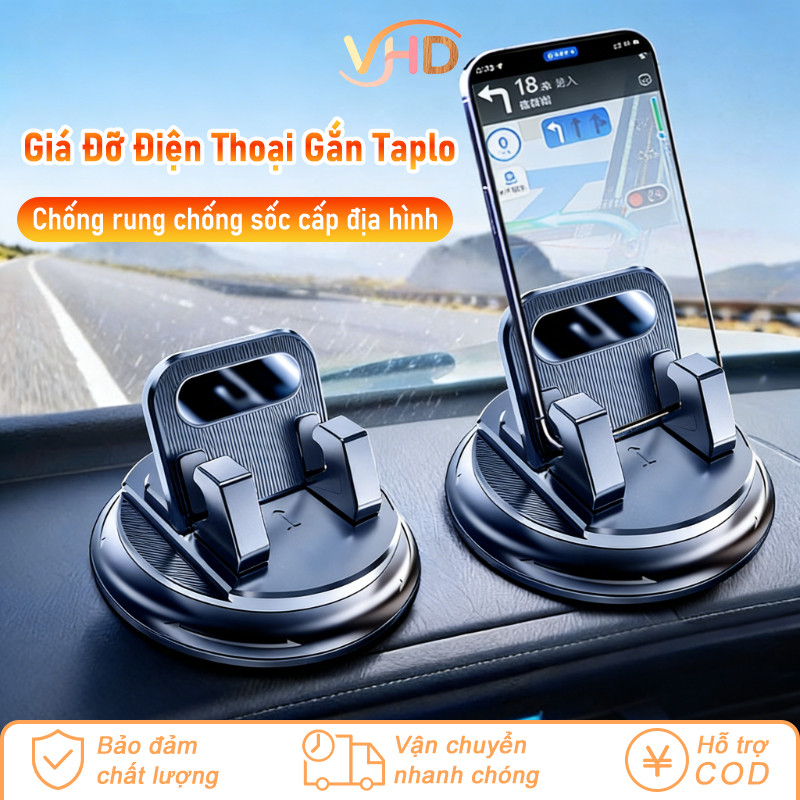Giá Đỡ Điện Thoại Gắn Taplo Ô Tô - Chắc Chắn, Không Che Tầm Nhìn, Lắp Đặt Đơn Giản