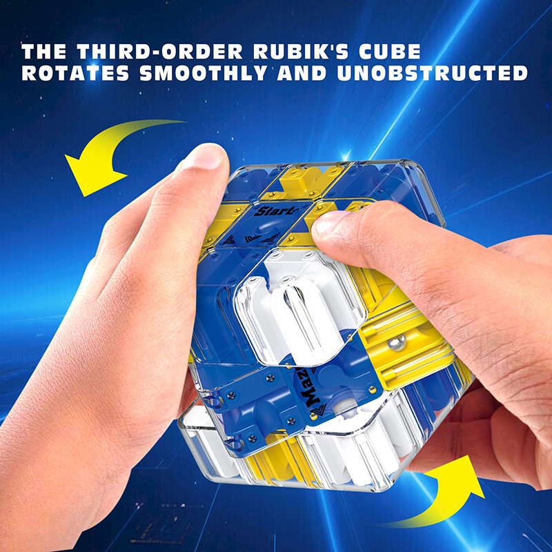Mê cung 3D Ball Rolling Maze Magic Cube Mê cung theo dõi đa năng, Câu đố đi bộ bóng, Đồ chơi tư duy cho trẻ em