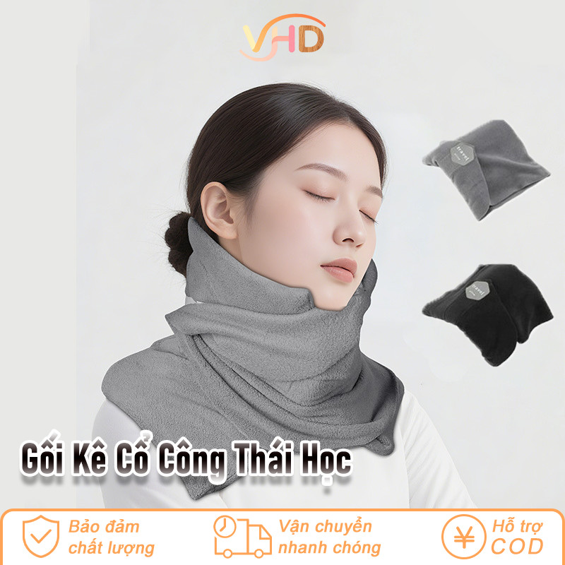 Gối Kê Cổ Công Thái Học - Hỗ Trợ Ngủ Nghiêng, Dùng Cho Du Lịch, Văn Phòng, Giảm Đau Mỏi Cổ Hiệu Quả