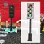 Gamchiano Tỉ Lệ 1 / 64 Mini Đèn Giao Thông Đồ trang trí Nhà Búp Bê Trang Trí Phụ Kiện Sưu Tập DIY Trang Trí Trưng Bày Đạo Cụ Cho Cảnh Đường Sắt