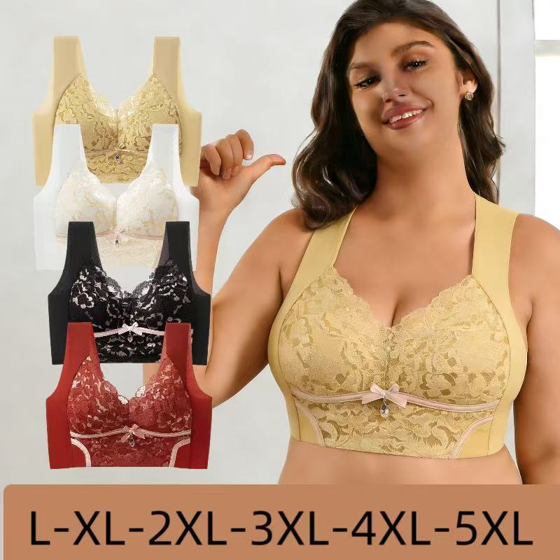 L-5XL Ren Lớn Không Có Vành Thép Có Thể Điều Chỉnh Tank Top Quần Lót Nữ, Không Đánh Dấu, Tập Hợp Gợi Cảm, Chống Chảy xệ, Thoải Mái, Thoáng Khí, Áo Ngực Mỏng