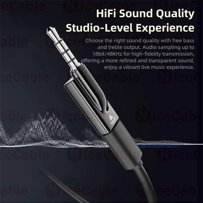 Bộ chuyển đổi tai nghe âm thanh nổi HiFi Type C Nữ sang 3,5MM Nam Bộ chuyển đổi âm thanh cắm và chạy cho điện thoại di động / loa / ô tô
