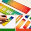 Thước Mini Gradient đầy màu sắc Thước đo bỏ túi tiện dụng Dụng cụ học tập