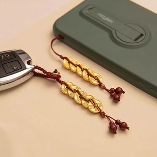 Mới Trung Quốc Móc Khóa Mặt Dây Chuyền Cặp Đôi Phong Cách Dây Quốc Gia Hợp Thời Trang Sáng Tạo Niche Mặt Dây Chuyền Điện Thoại Di Động Nam Nữ Cùng Phong Cách 26..16