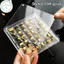 PUSKY 36 / 64 / 100 Lưới Hộp Bảo Quản Đậu Vàng Nhỏ Acrylic Chuyển Vàng Mặt Dây Chuyền Bộ Sưu Tập Hộp Chống Oxy Hóa Hộp Trưng Bày Vỏ Biển Từ Tính VN